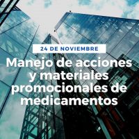 Manejo de acciones y Materiales promocionales de medicamentos. Jornada práctica de actualización