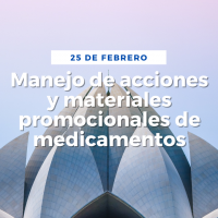 Manejo de acciones y Materiales promocionales de medicamentos. Jornada práctica de actualización